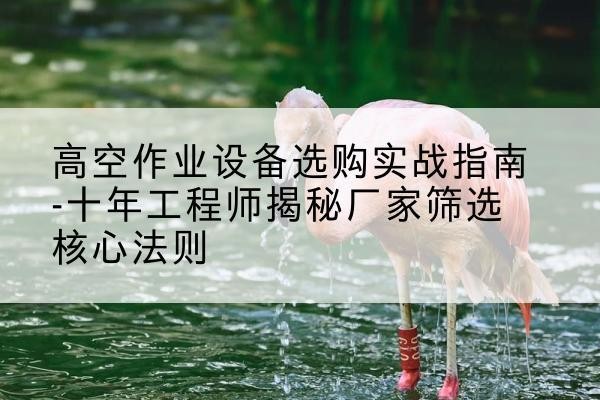 荆门剪叉式升降机厂家-高空作业设备选购实战指南-十年工程师揭秘厂家筛选核心法则